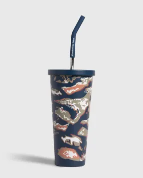 24 oz Insulated Steel Straw Tumbler - Lakeside Camo