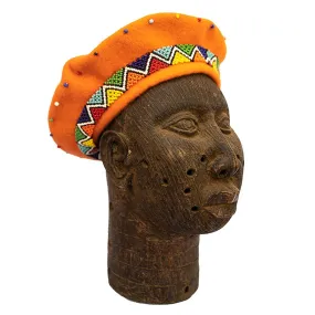 Beaded Beret Orange