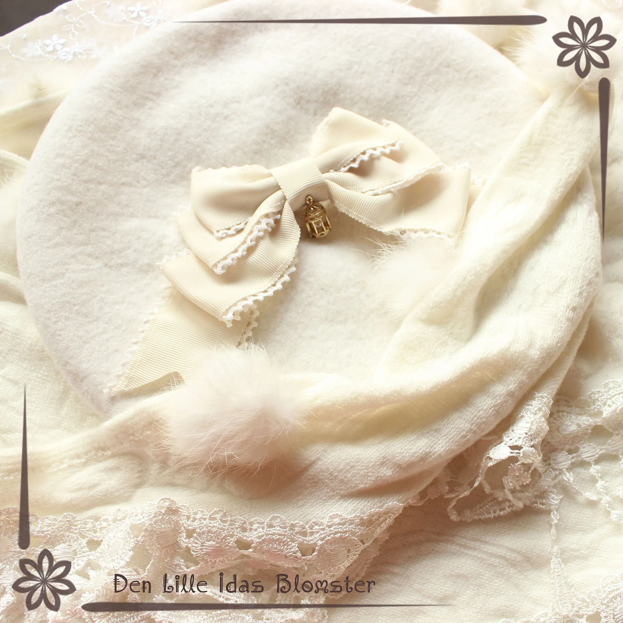 Birdcage Ribbon Beret