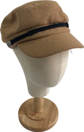 Brown Beret Hat One Size