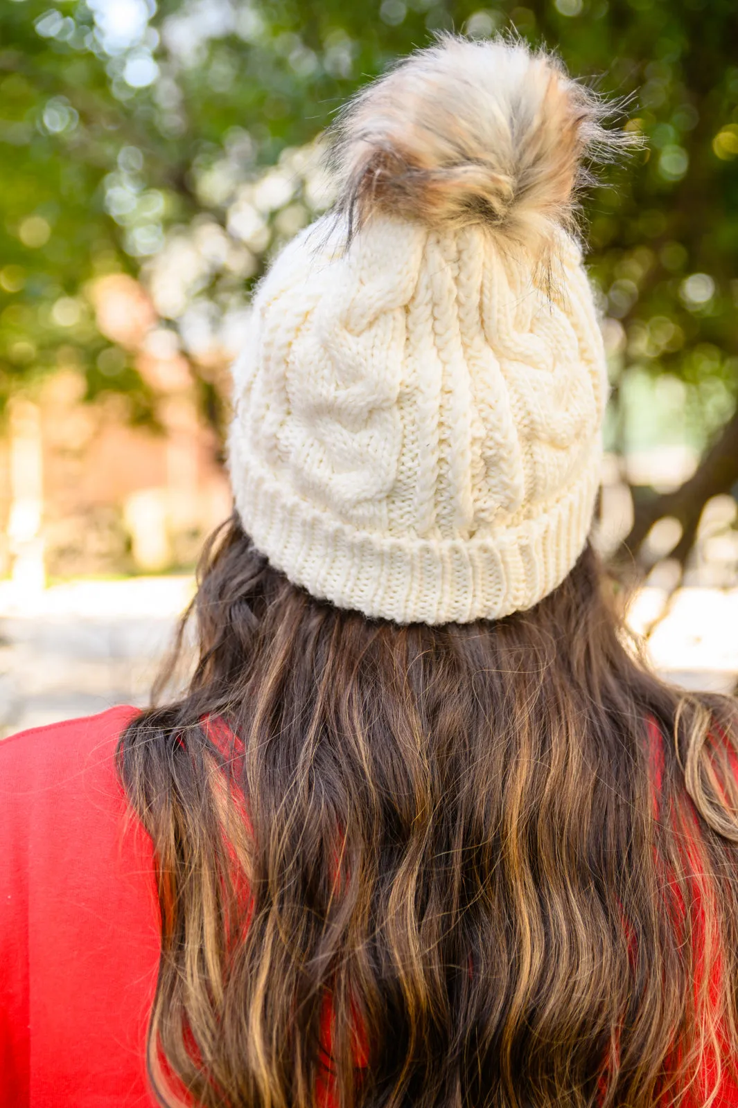 Cable Knit Cuffed Beanie In Ivory - 11/3/2022