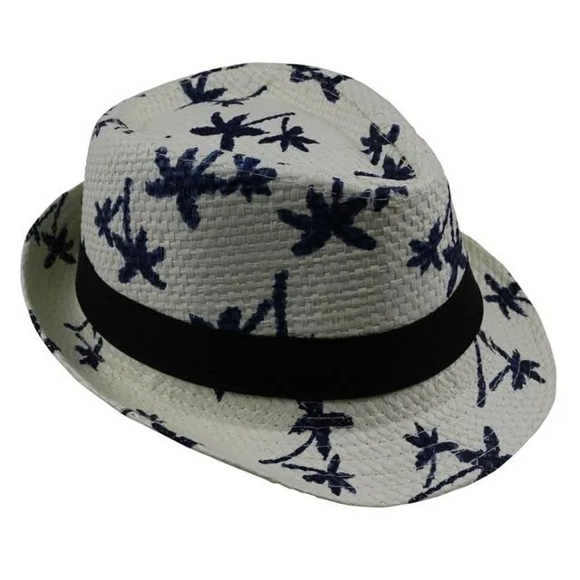 Coconut Trees Straw Panama Hat