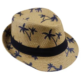 Coconut Trees Straw Panama Hat