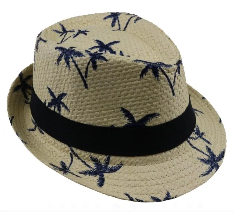 Coconut Trees Straw Panama Hat