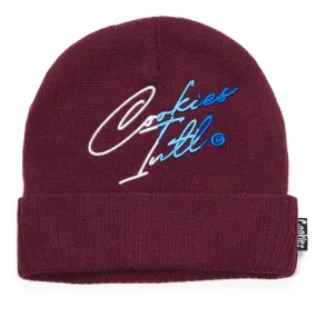 Cookies Flip The Script Knit Beanie (Burgundy)