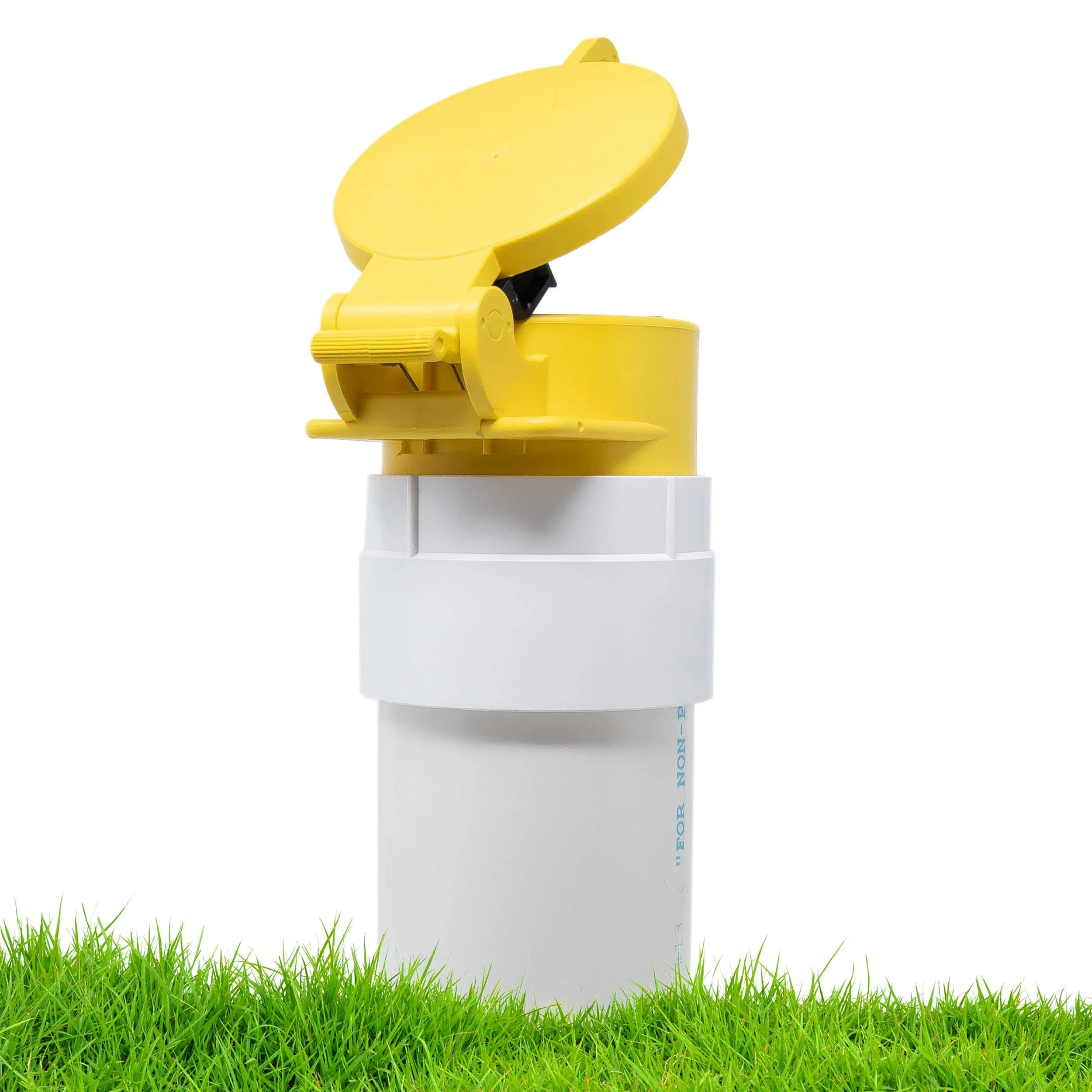 Enviro Design Products: FootLoose RV Site Sewer Cap, 4" Yellow Male