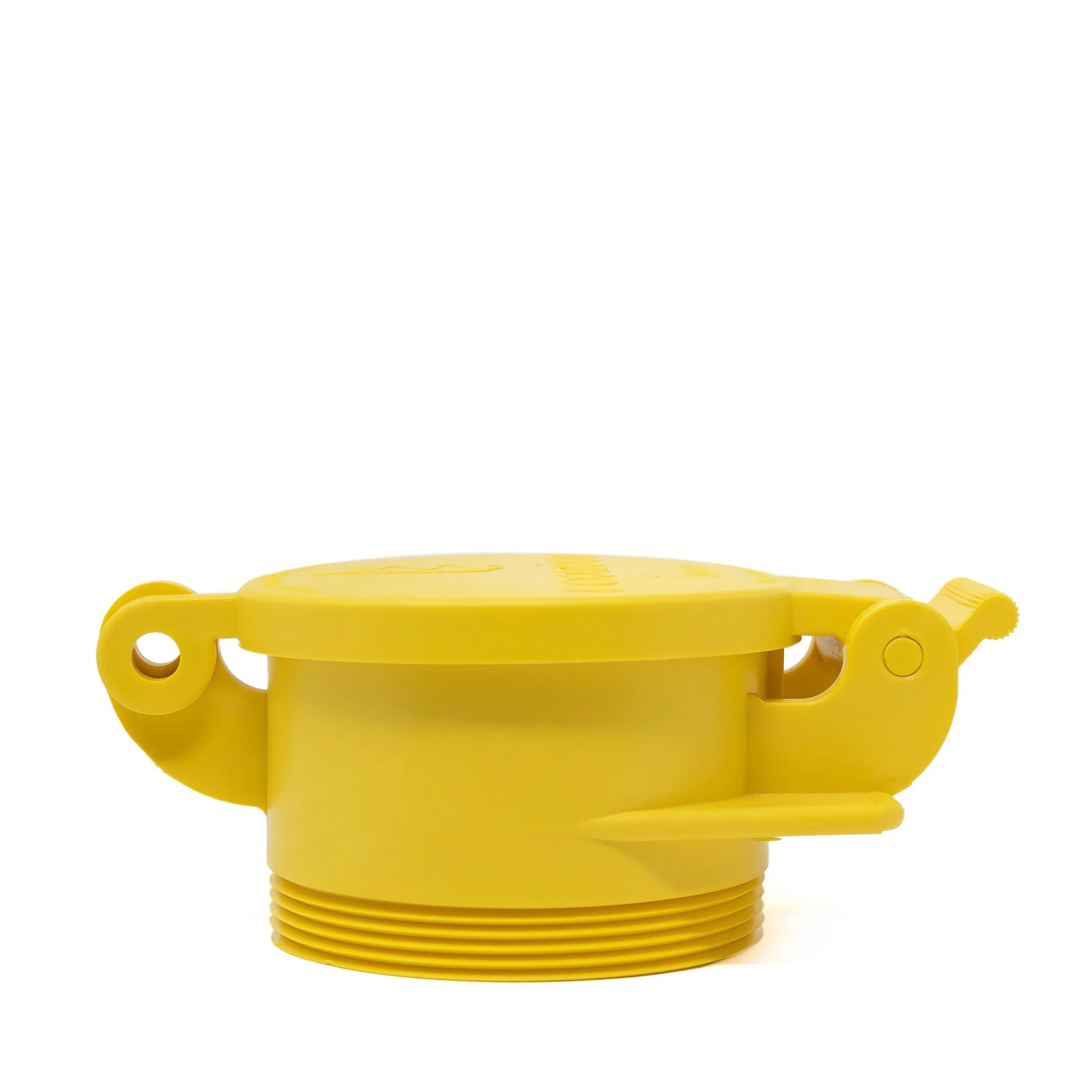 Enviro Design Products: FootLoose RV Site Sewer Cap, 4" Yellow Male