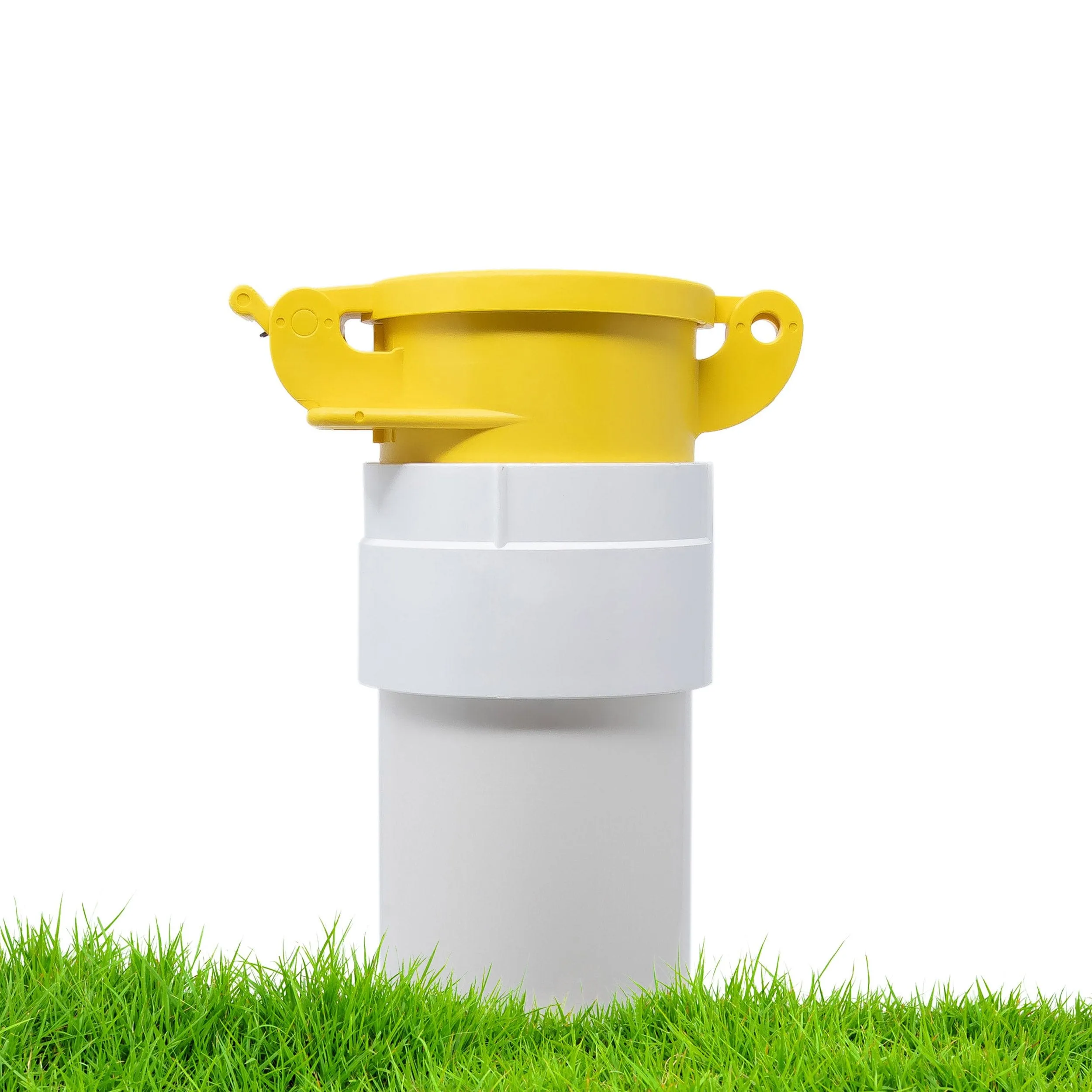 Enviro Design Products: FootLoose RV Site Sewer Cap, 4" Yellow Male