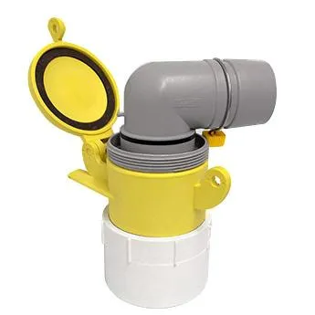 Enviro Design Products: FootLoose RV Site Sewer Cap, 4" Yellow Male