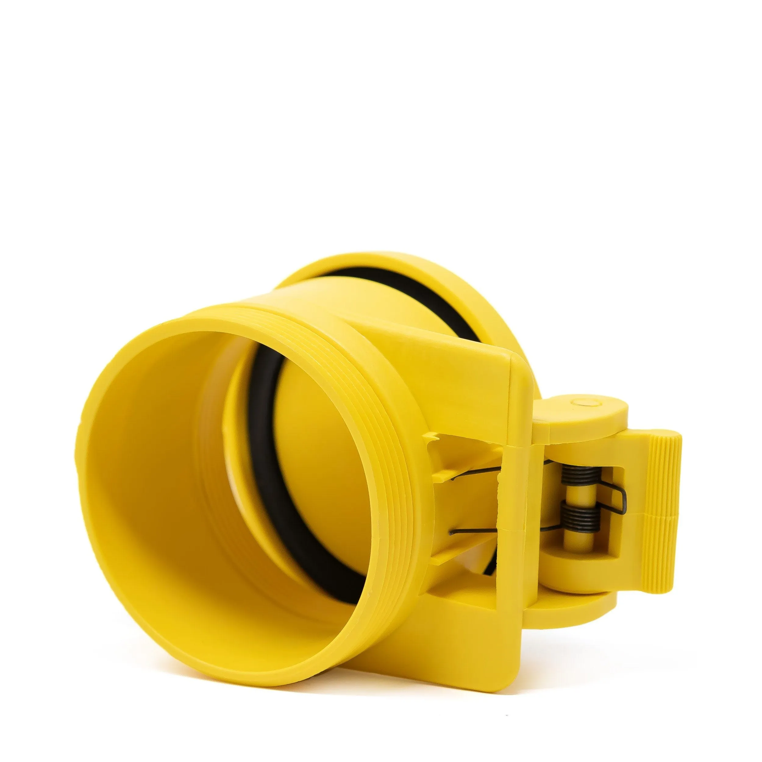 Enviro Design Products: FootLoose RV Site Sewer Cap, 4" Yellow Male