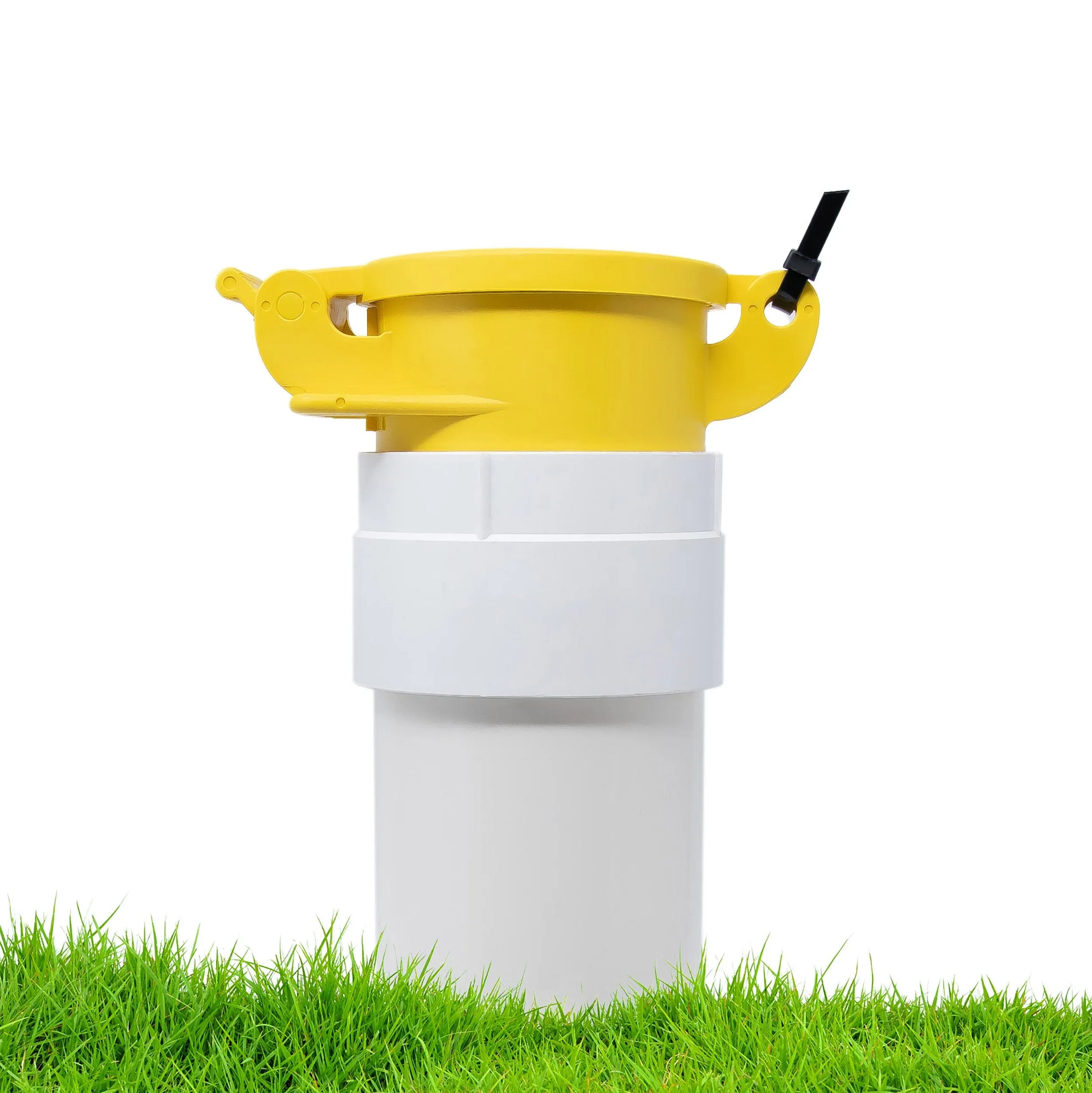 Enviro Design Products: FootLoose RV Site Sewer Cap, 4" Yellow Male