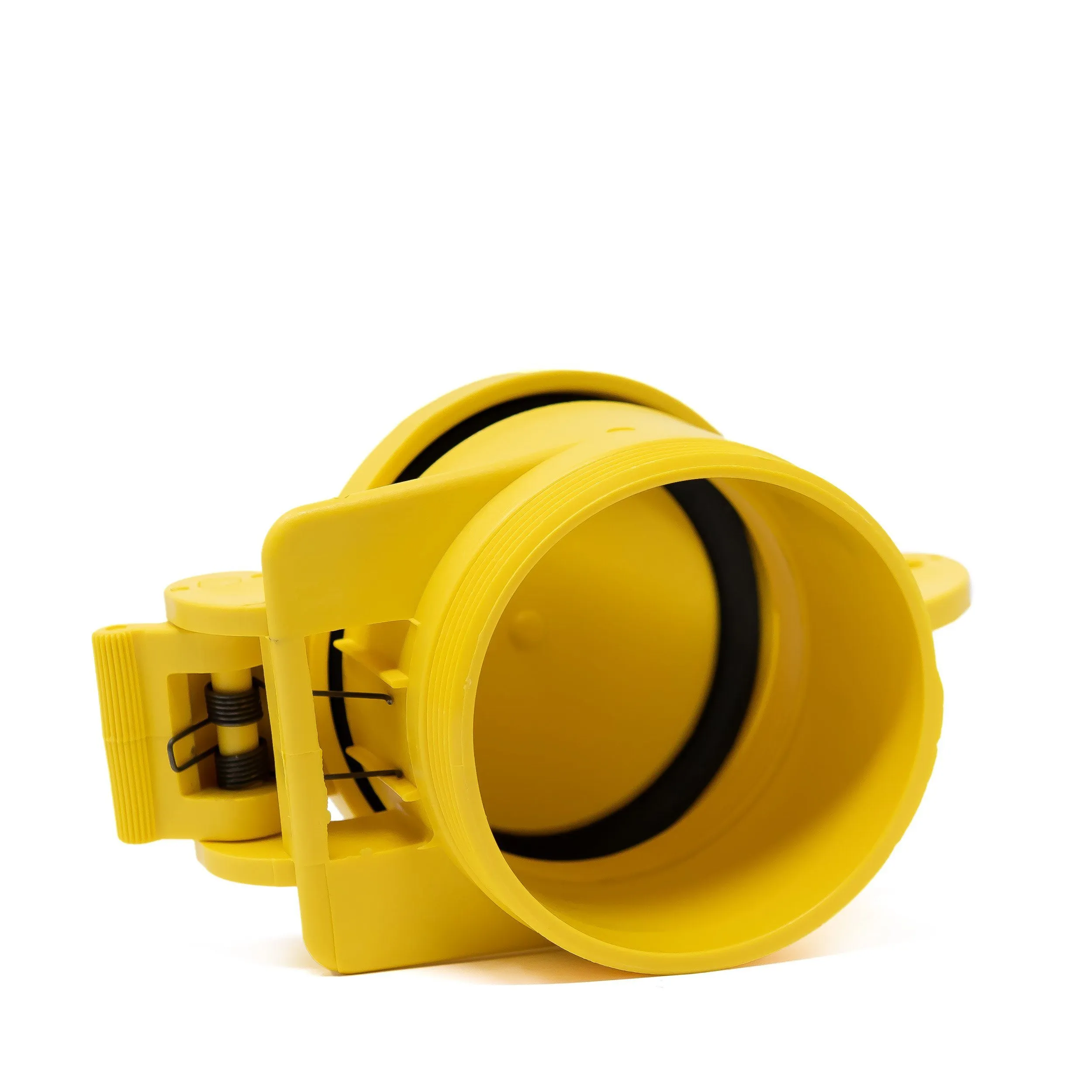 Enviro Design Products: FootLoose RV Site Sewer Cap, 4" Yellow Male