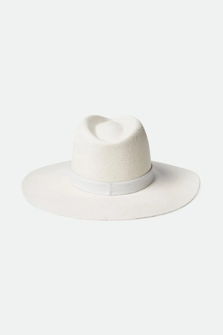 Elegant Harper Panama Straw Hat - Classic White