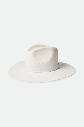 Elegant Harper Panama Straw Hat - Classic White