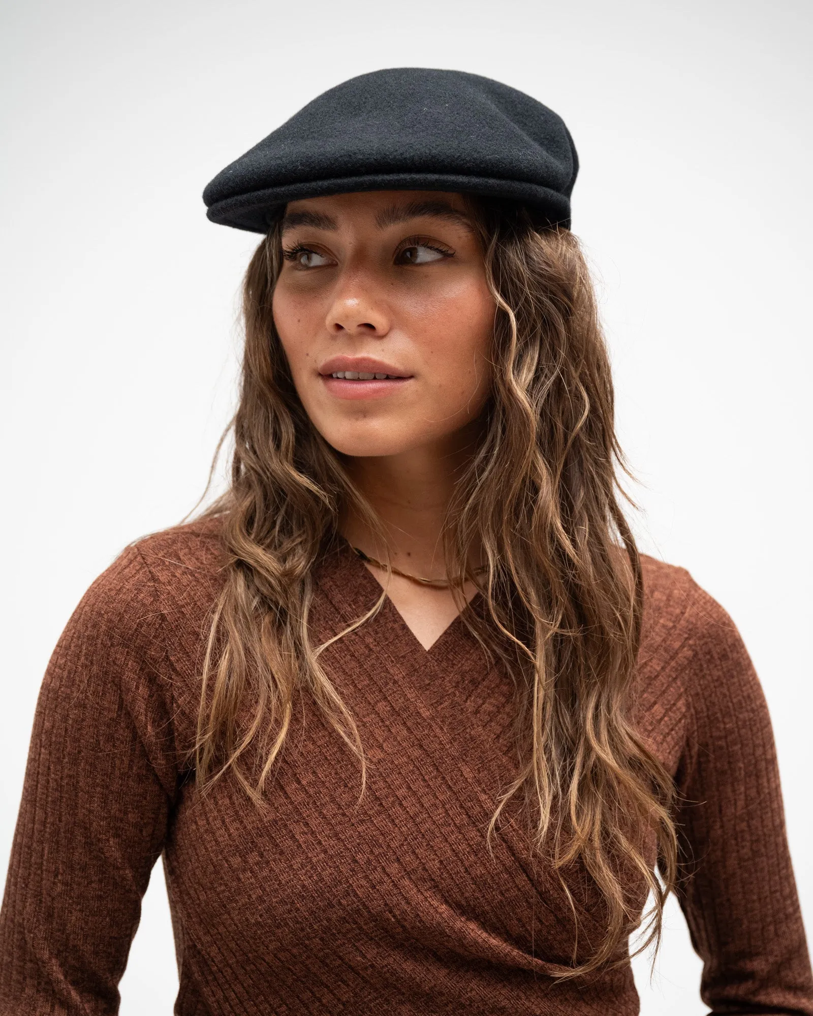 KANGOL Wool 504 Flat Cap Black