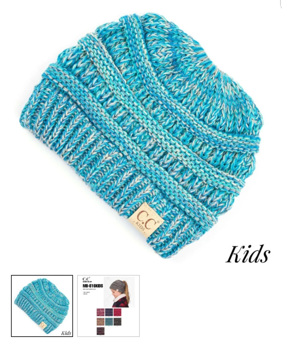 Kids Multi Tone CC BEANIE TAIL