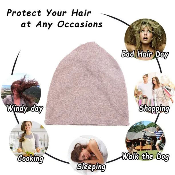 Knit Beanie Hats for Women and Men Lightweight Stretchy Head Wrap Cap