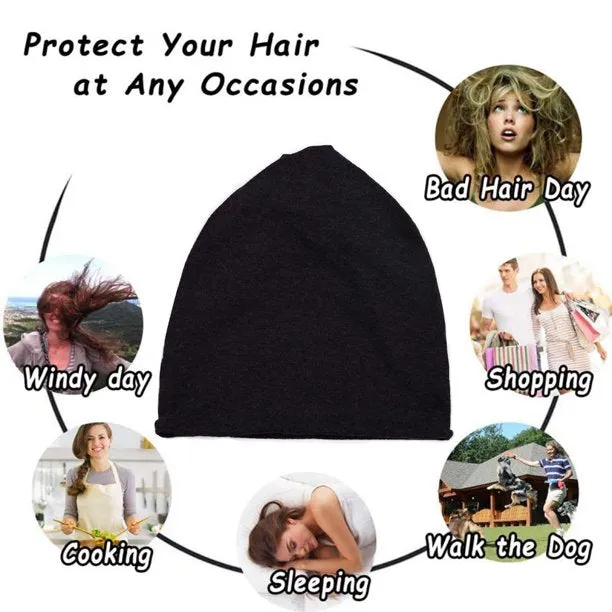 Knit Beanie Hats for Women and Men Lightweight Stretchy Head Wrap Cap