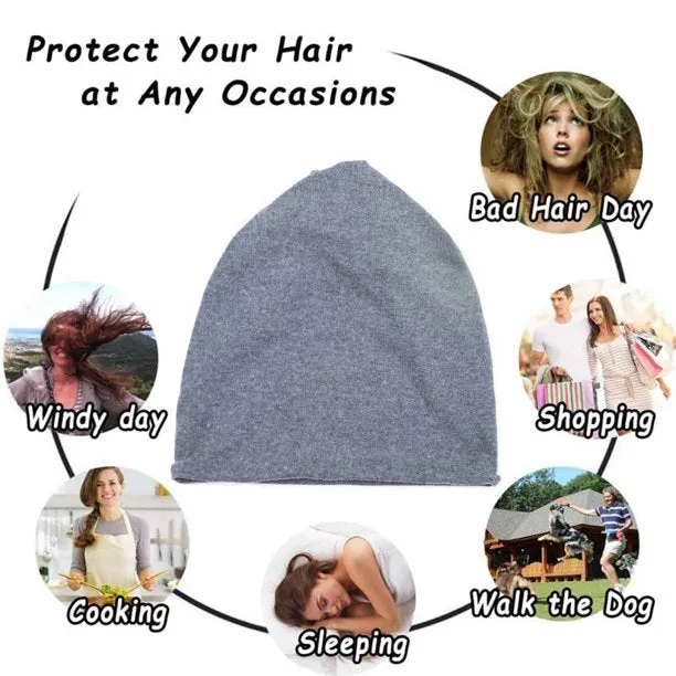 Knit Beanie Hats for Women and Men Lightweight Stretchy Head Wrap Cap