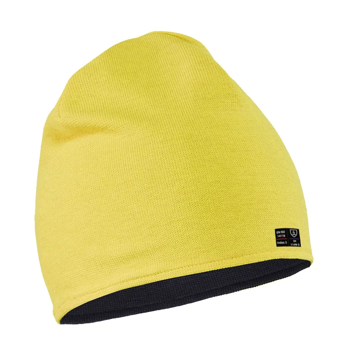 Multinorm&#x20;Beanie&#x20;2039&#x20;Marine&#x2F;High&#x20;Vis&#x20;Geel&#x20;-&#x20;Bl&#xE5;kl&#xE4;der