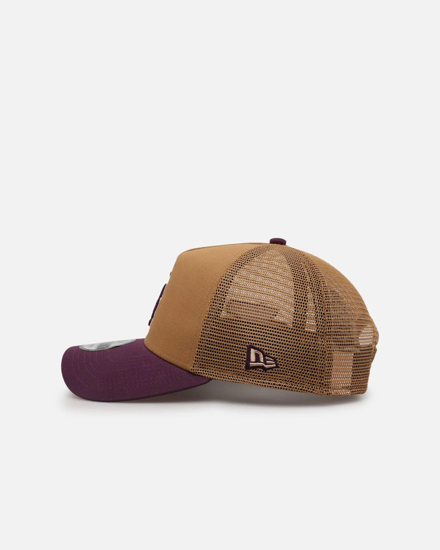 New Era Rustic Rose 9FORTY A-Frame Trucker Snapback in Wheat - Stylish Los Angeles Dodgers Edition
