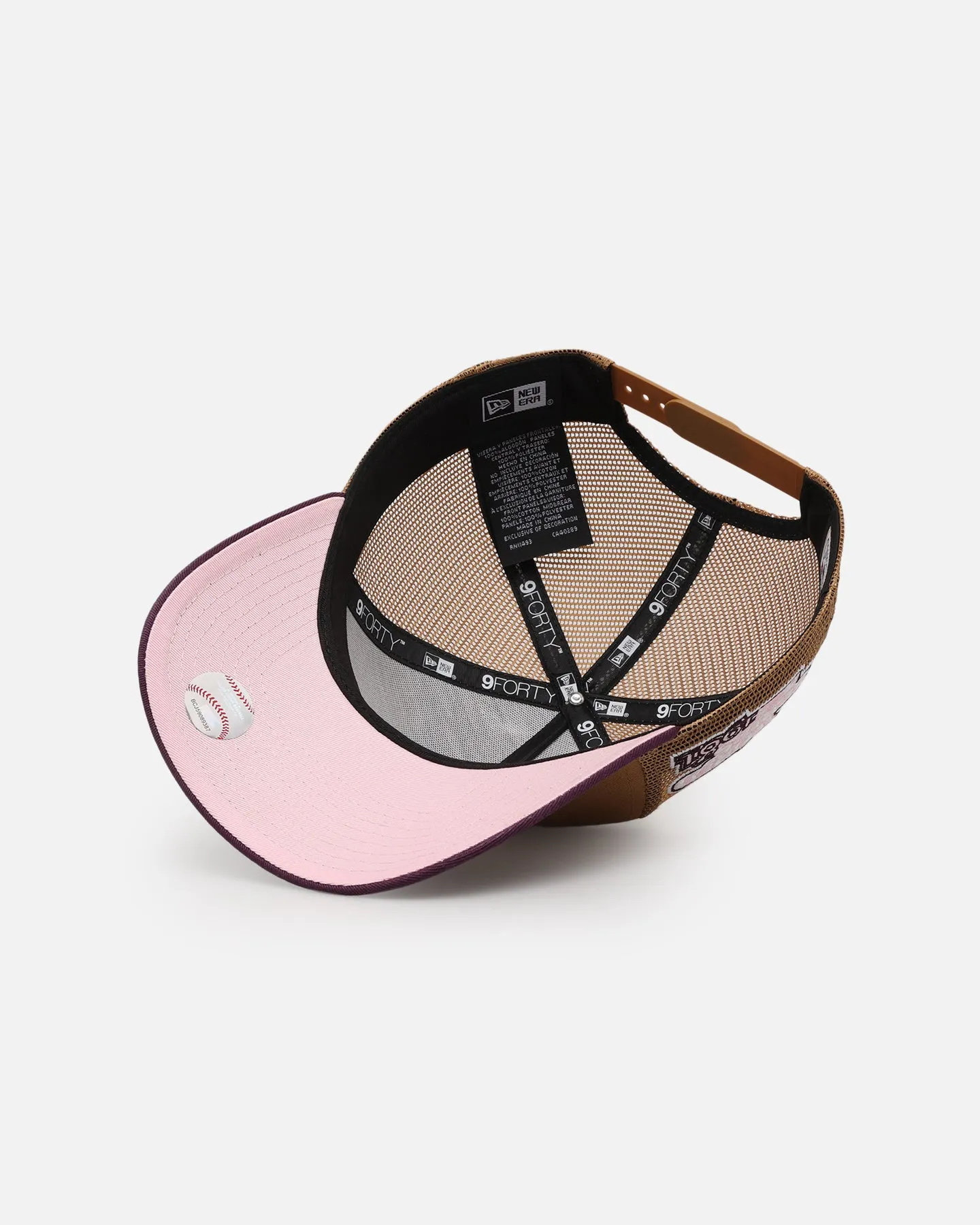 New Era Rustic Rose 9FORTY A-Frame Trucker Snapback in Wheat - Stylish Los Angeles Dodgers Edition