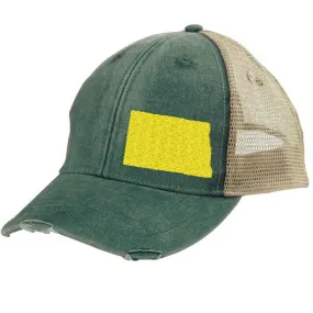 North Dakota Hat | Distressed Snapback Trucker | state cap | many color choices