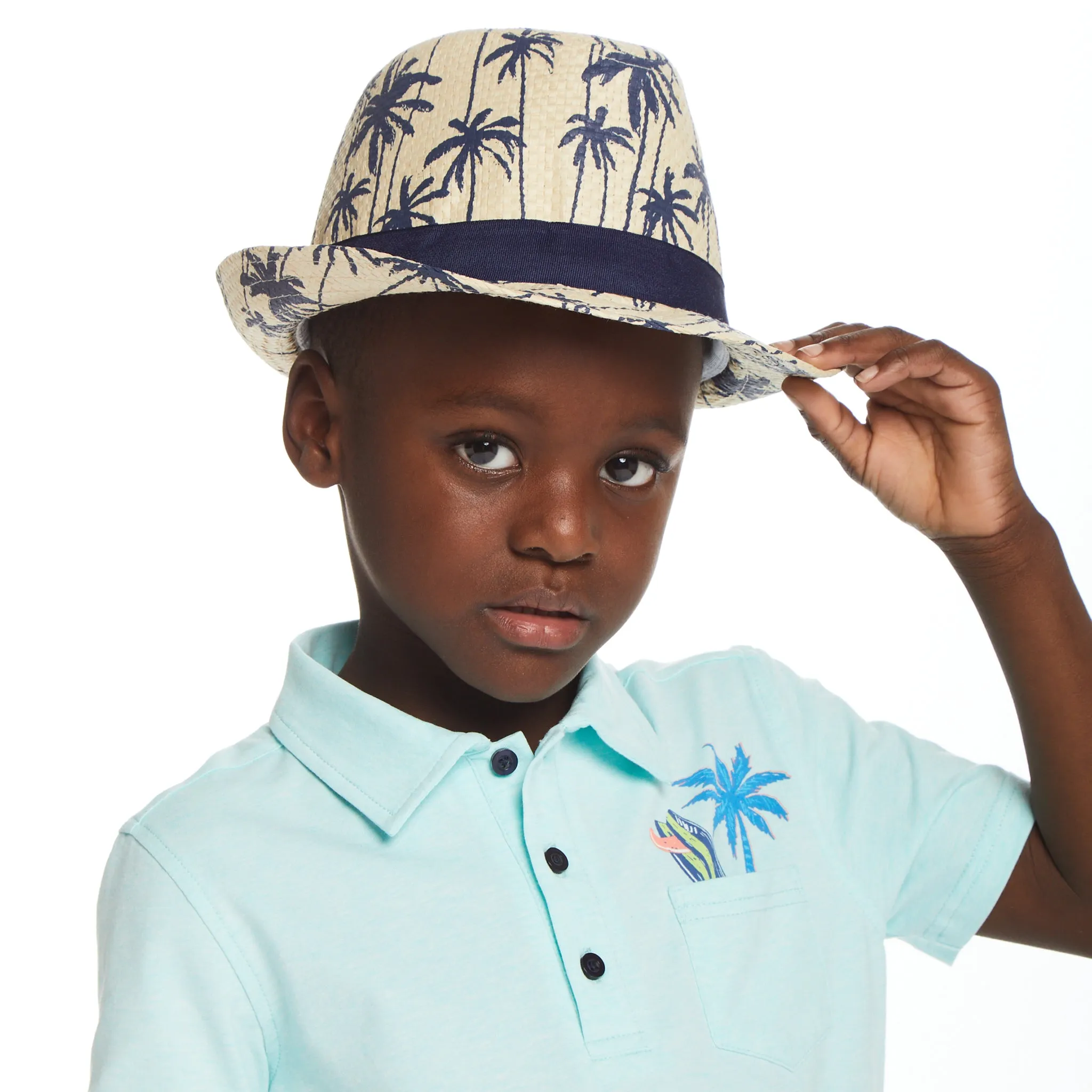 Palm Tree Fedora Hat (Size 2-4 Years)