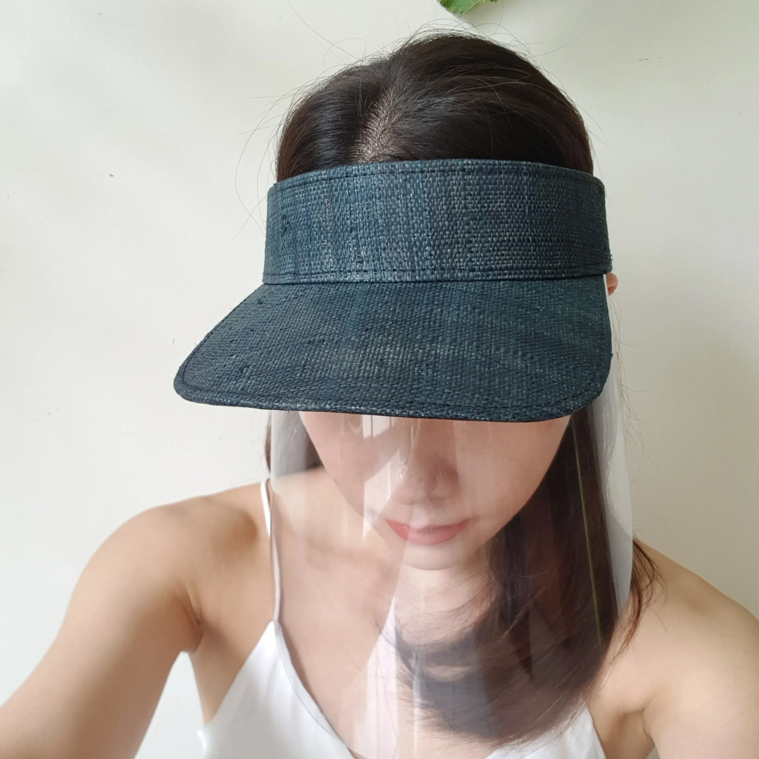 Raffia Visor   Face Shield (Black)