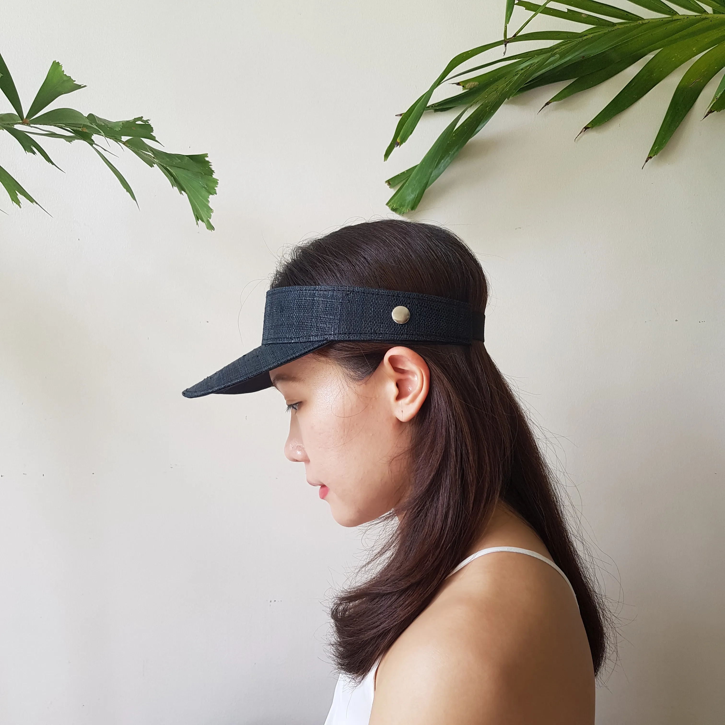 Raffia Visor   Face Shield (Black)