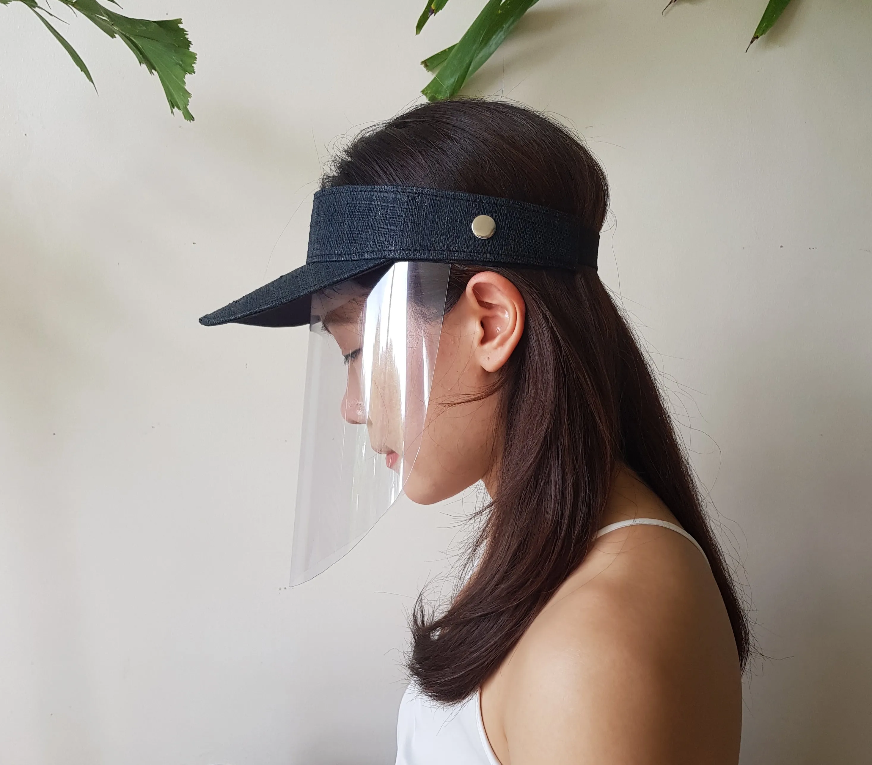 Raffia Visor   Face Shield (Black)