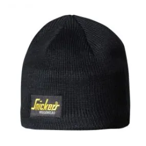 Snickers&#x20;9084&#x20;Logo&#x20;Beanie&#x20;-&#x20;Black