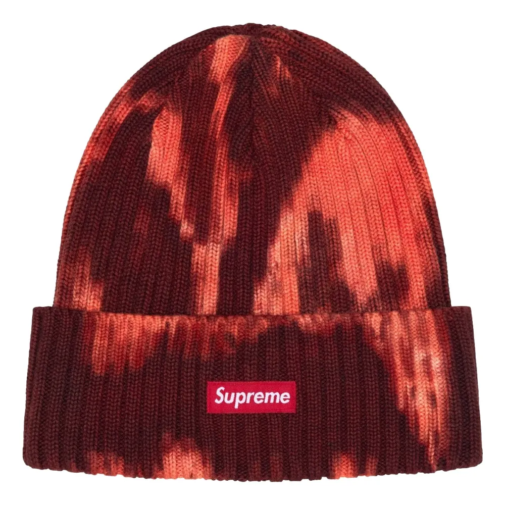 SUPREME OVERDYED BEANIE-SPLATTE RED