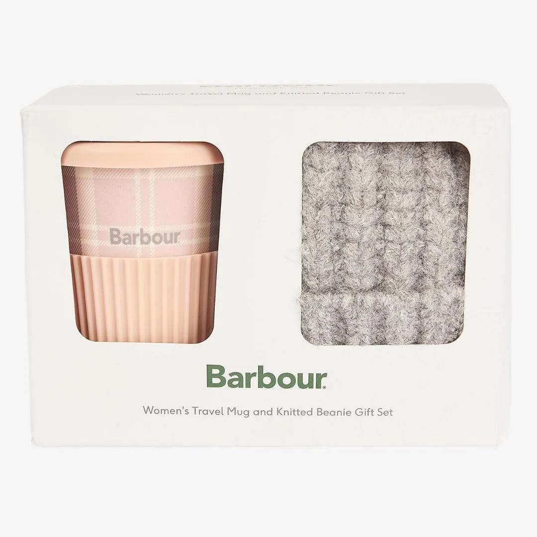 Travel Mug & Beanie Set (Pink   Grey)